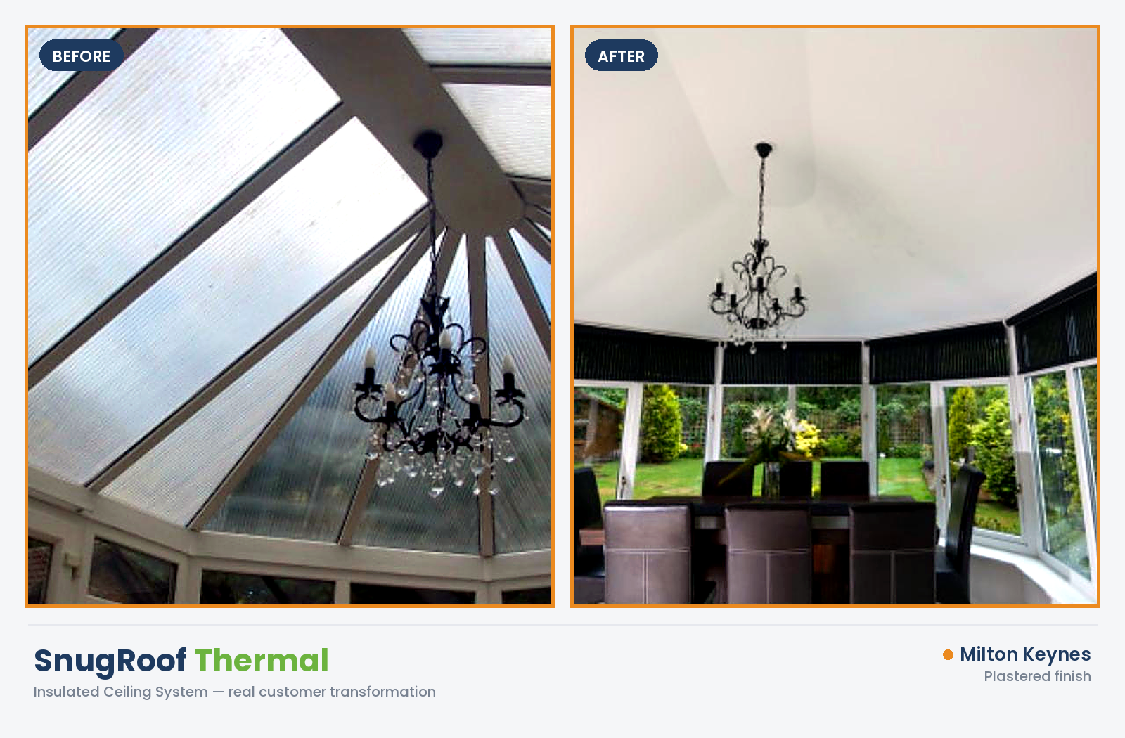 SnugRoof Thermal before and after — Milton Keynes