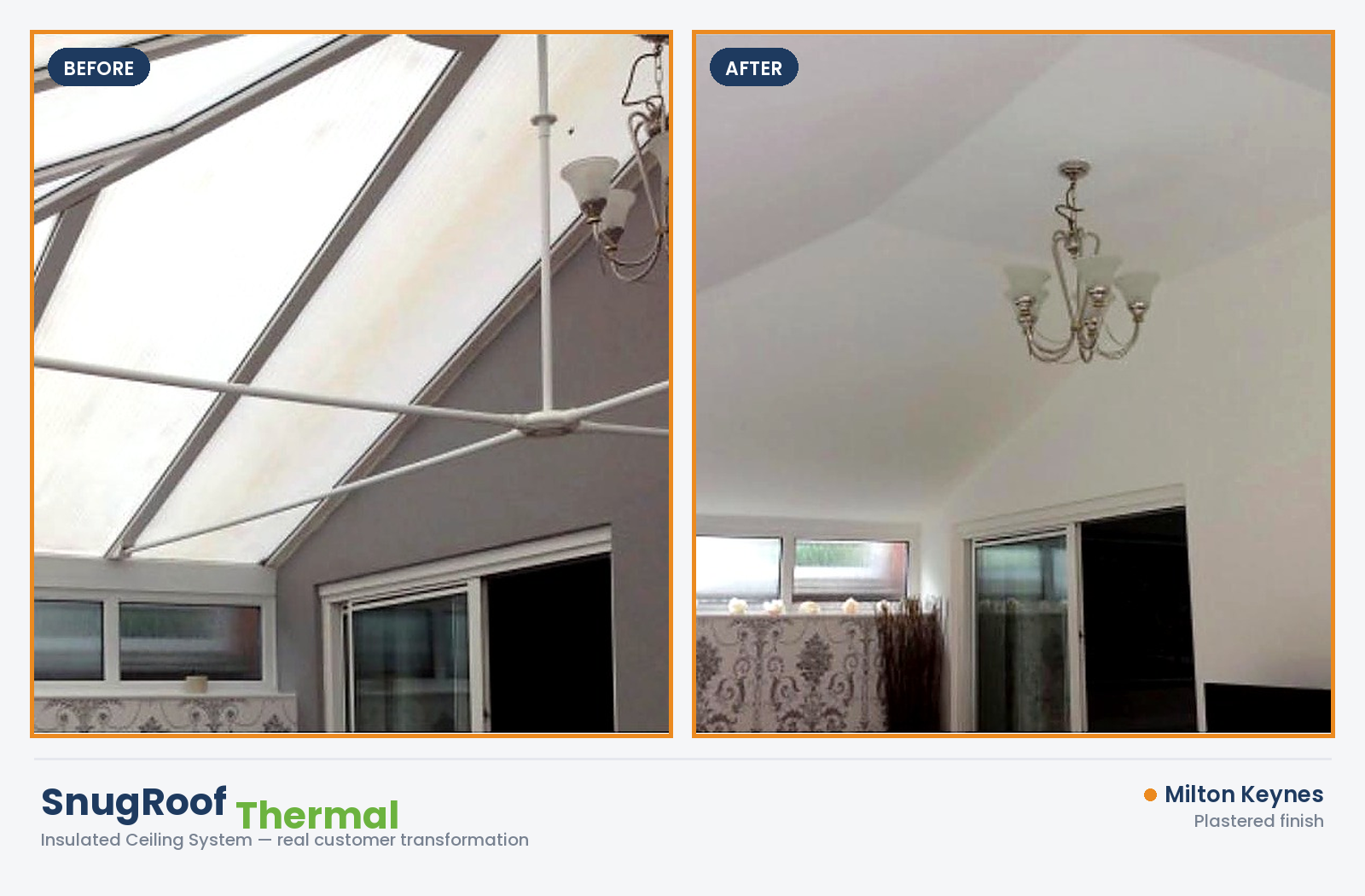 SnugRoof Thermal before and after — Milton Keynes