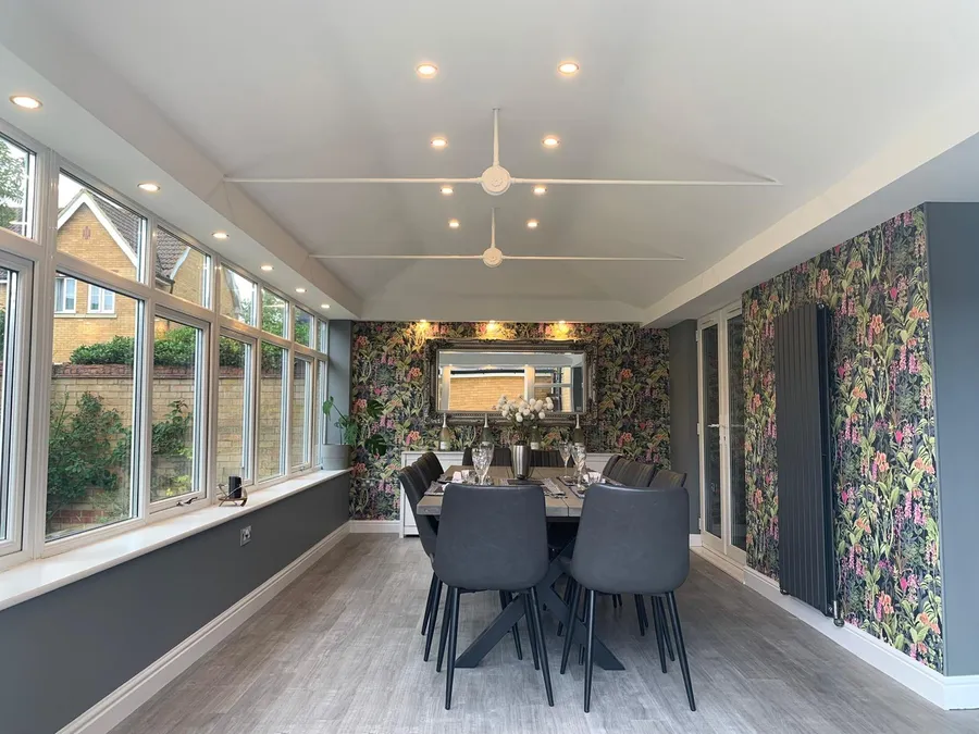 Conservatory after internal ceiling insulation